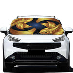 Golden Pisces Zodiac Sign Print Car Windshield Snow Cover