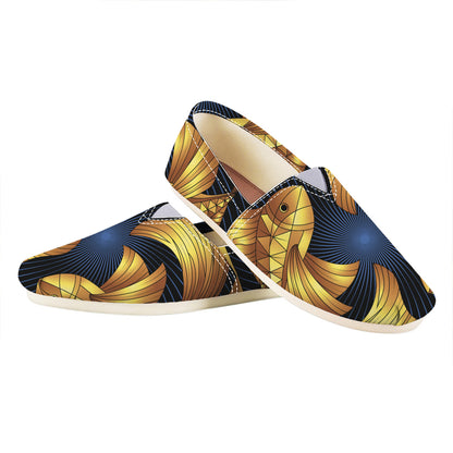 Golden Pisces Zodiac Sign Print Casual Shoes