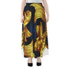 Golden Pisces Zodiac Sign Print Chiffon Maxi Skirt