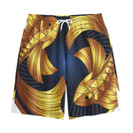 Golden Pisces Zodiac Sign Print Cotton Shorts