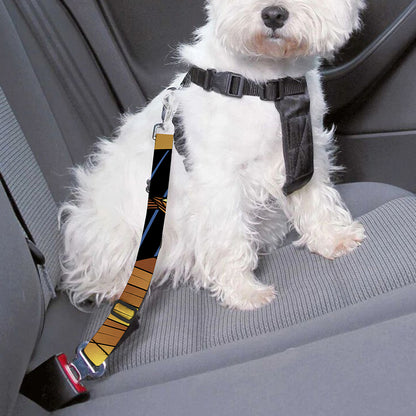 Golden Pisces Zodiac Sign Print Dog Seat Belt
