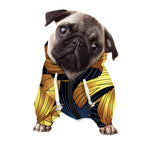 Golden Pisces Zodiac Sign Print Dog Zip Up Hoodie