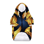 Golden Pisces Zodiac Sign Print Dog Zip Up Hoodie