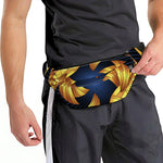 Golden Pisces Zodiac Sign Print Fanny Pack