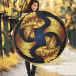Golden Pisces Zodiac Sign Print Foldable Umbrella