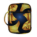 Golden Pisces Zodiac Sign Print Front Pocket Bible Bag