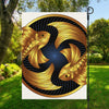 Golden Pisces Zodiac Sign Print Garden Flag