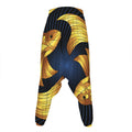 Golden Pisces Zodiac Sign Print Hammer Pants