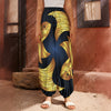 Golden Pisces Zodiac Sign Print Harem Pants