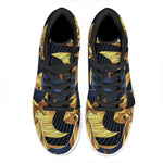 Golden Pisces Zodiac Sign Print High Top Leather Sneakers