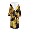 Golden Pisces Zodiac Sign Print Hooded Bathrobe