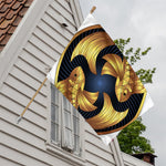 Golden Pisces Zodiac Sign Print House Flag