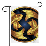 Golden Pisces Zodiac Sign Print House Flag