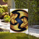 Golden Pisces Zodiac Sign Print House Flag
