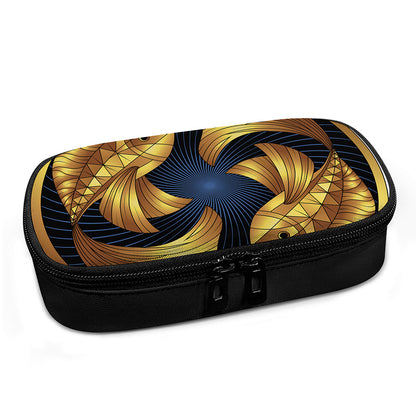 Golden Pisces Zodiac Sign Print Insulin Cooler Travel Case