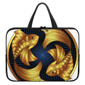 Golden Pisces Zodiac Sign Print Laptop Sleeve With Handle