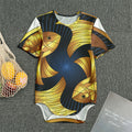 Golden Pisces Zodiac Sign Print Men's Bodysuit