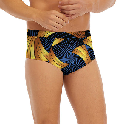 Golden Pisces Zodiac Sign Print Men's Briefs