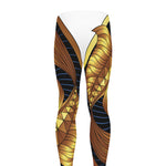 Golden Pisces Zodiac Sign Print Men's leggings