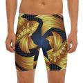 Golden Pisces Zodiac Sign Print Men's Long Boxer Briefs