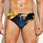 Golden Pisces Zodiac Sign Print Men's Swim Briefs