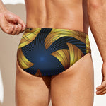 Golden Pisces Zodiac Sign Print Men's Swim Briefs