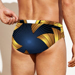 Golden Pisces Zodiac Sign Print Men's Swim Briefs