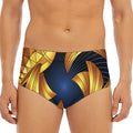 Golden Pisces Zodiac Sign Print Men's Triangle Swim Briefs