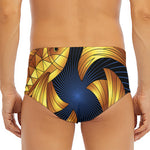 Golden Pisces Zodiac Sign Print Men's Triangle Swim Briefs