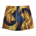 Golden Pisces Zodiac Sign Print Mesh Shorts