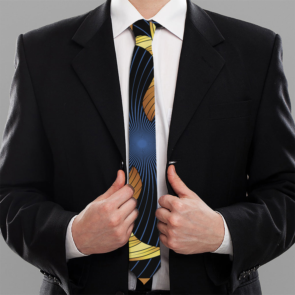 Golden Pisces Zodiac Sign Print Necktie