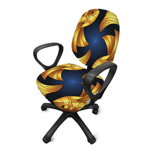 Golden Pisces Zodiac Sign Print Office Chair Cover