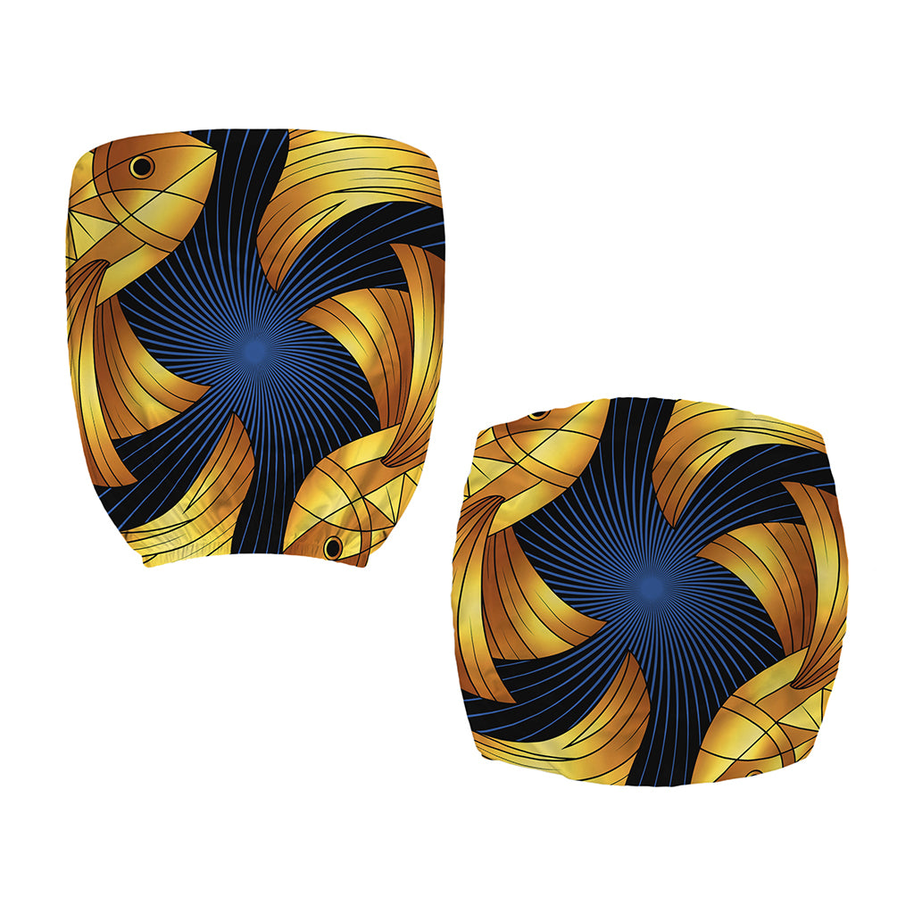 Golden Pisces Zodiac Sign Print Office Chair Cover