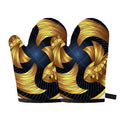 Golden Pisces Zodiac Sign Print Oven Mitts