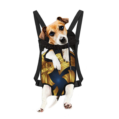 Golden Pisces Zodiac Sign Print Pet Carrier Backpack
