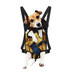 Golden Pisces Zodiac Sign Print Pet Carrier Backpack