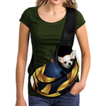 Golden Pisces Zodiac Sign Print Pet Sling Carrier