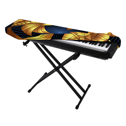 Golden Pisces Zodiac Sign Print Piano Keyboard Cover