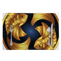 Golden Pisces Zodiac Sign Print Placemat