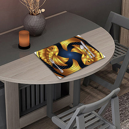 Golden Pisces Zodiac Sign Print Placemat