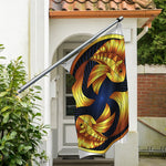 Golden Pisces Zodiac Sign Print Polyester Flag
