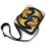 Golden Pisces Zodiac Sign Print Rectangular Crossbody Bag