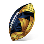 Golden Pisces Zodiac Sign Print Rugby Ball