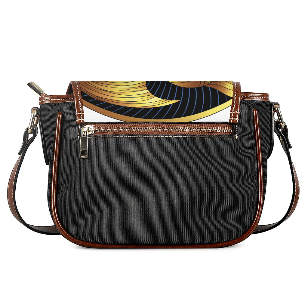 Golden Pisces Zodiac Sign Print Saddle Bag