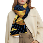 Golden Pisces Zodiac Sign Print Scarf