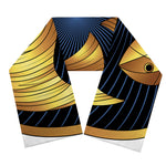 Golden Pisces Zodiac Sign Print Scarf