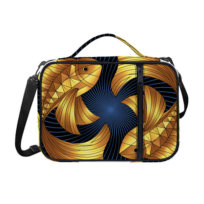 Golden Pisces Zodiac Sign Print Shoulder Strap Bible Bag