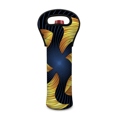 Golden Pisces Zodiac Sign Print Single Neoprene Wine Tote