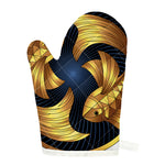 Golden Pisces Zodiac Sign Print Single Oven Mitt