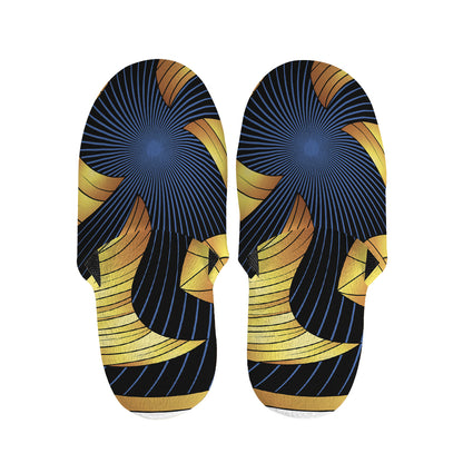 Golden Pisces Zodiac Sign Print Slippers